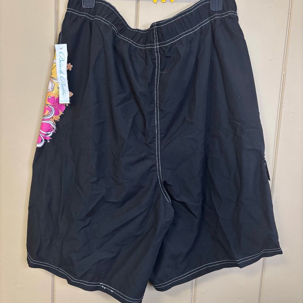 Beach Belle Women’s Board Shorts cargo pocket 3X new with tag Black - Picture 2 of 3